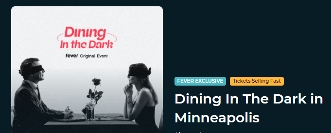 Dining IN The Dark in Minneapolis