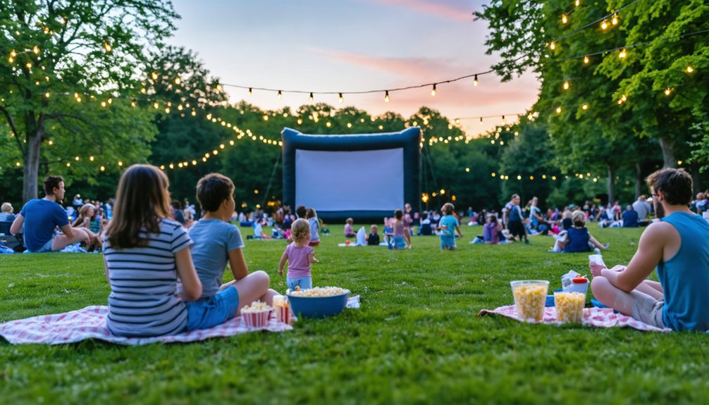 outdoor movie night fun