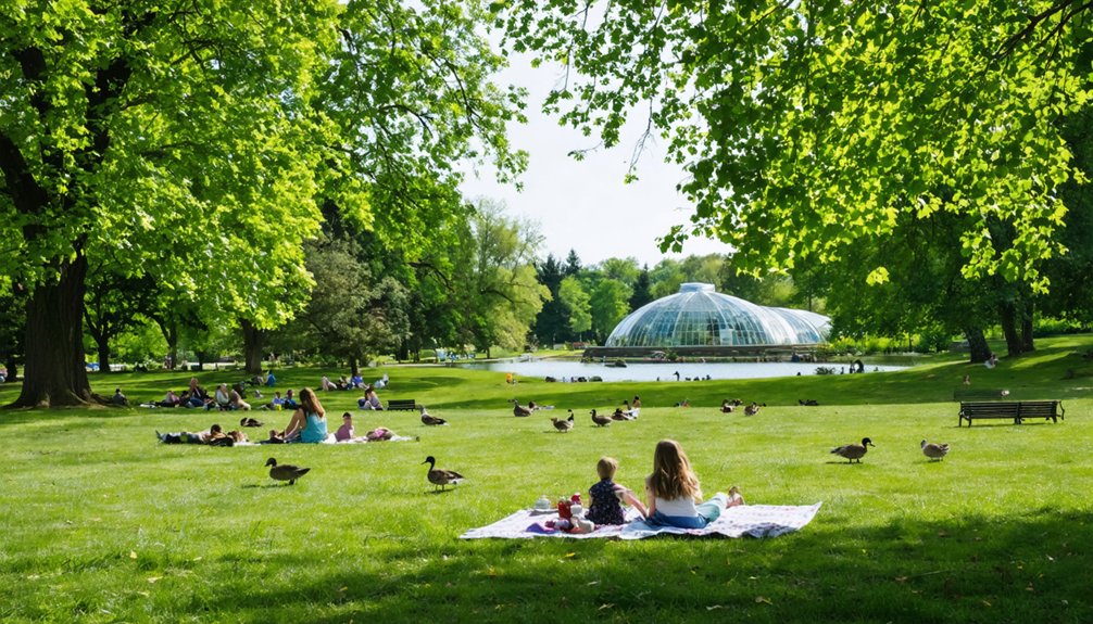 picnic amidst lush nature