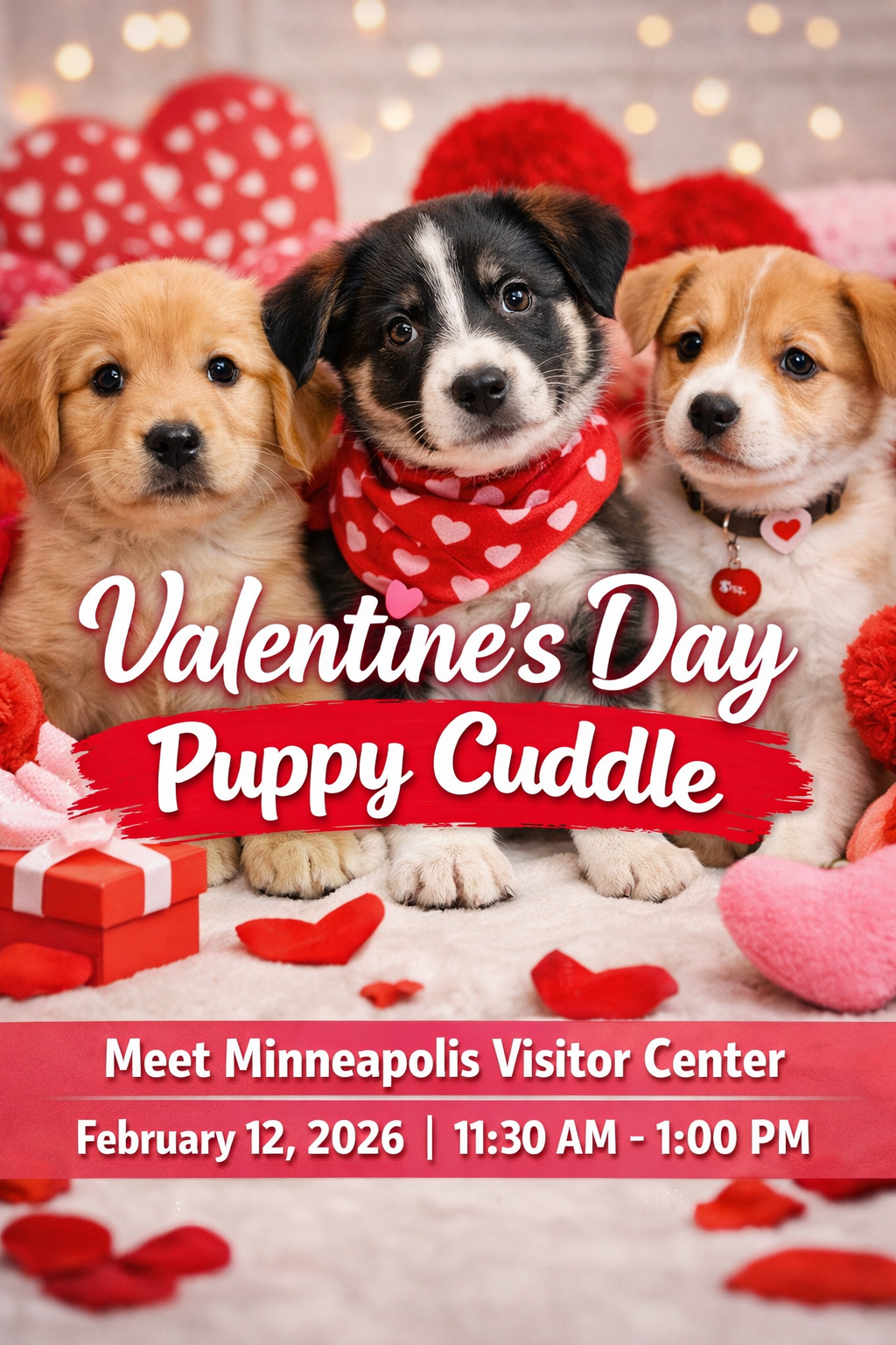 Valentine’s Day Puppy Cuddle Minneapolis